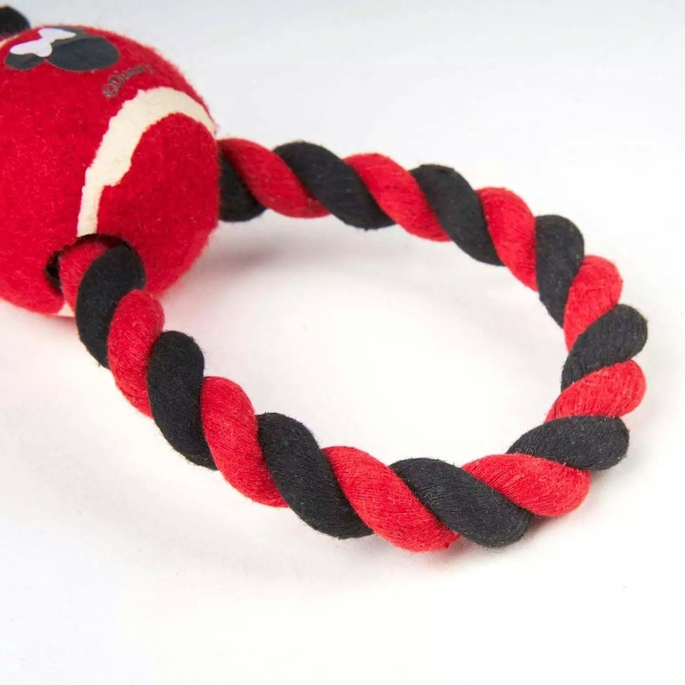 image 1 of Minnie Mouse Tennis Ball Rope Dog Toy