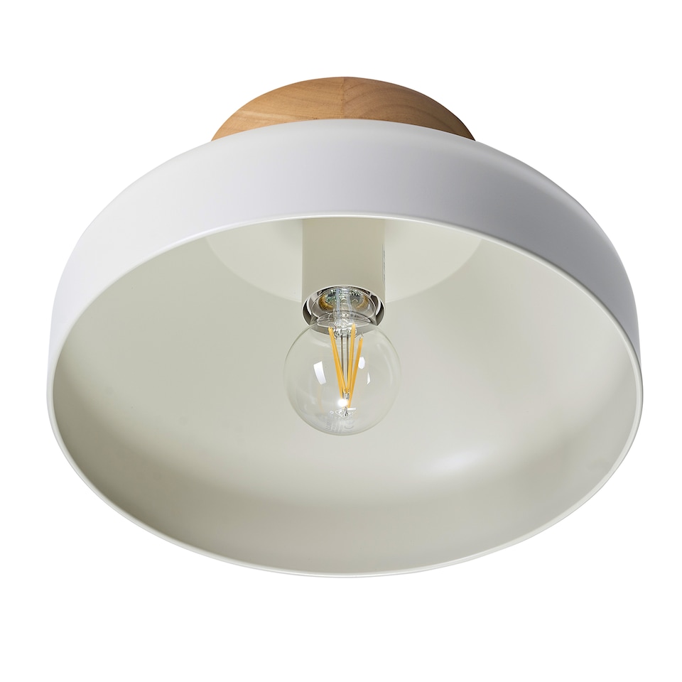 image 1 of Contemporary Scandinavian Designed Semi Flush Ceiling Light in Muted Dove Grey | Grey