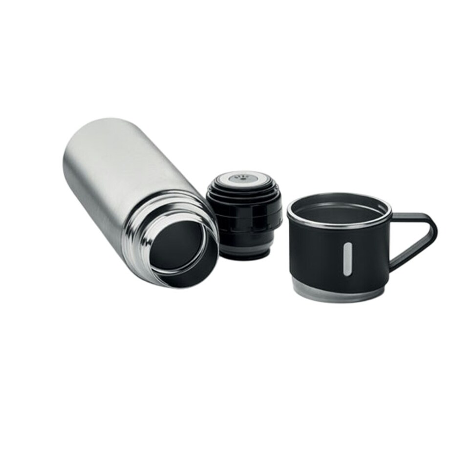 image 1 of MidOcean Tonia Double-Walled 420ml Flask - Matt Silver - One Size Multi | One Size