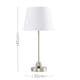 image 3 of ValueLights Silver Table Lamp White Shade White