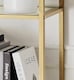 image 4 of 5-Tier Tempered Glass Shelf Unit, Arched Display Rack, Metallic Gold Frame 183.5 cm
