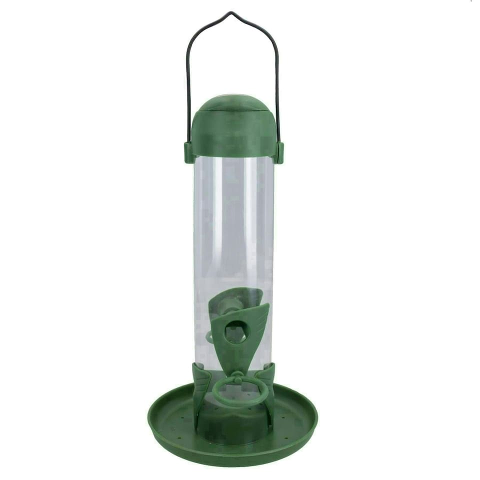 image 1 of Wild Birds Large Plastic Flip Top Dried Mealworms Feeder Hanging Feeding Station