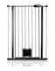 image 1 of Bettacare Pet Gate with Lockable Cat Flap, Narrow, 68.5cm - 75cm, Slate Grey, 104cm in Height