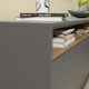 image 5 of Modern Grey and Oak Sideboard 140 cm – 3 Door Cabinet with Open Shelf Grey