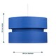 image 8 of First Choice Lighting Blue Layered Easy Fit Drum Light Shade Blue