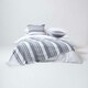 image 4 of Homescapes Cotton Striped Monochrome Cushion Cover Morocco - 45 x 45 cm | Grey | Monochrome | 45 x 45 cm