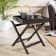 image 4 of Folding Butlers Side Table Portable Wooden Food Serving Tray White