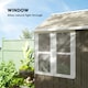 image 4 of Outsunny 8x6ft Metal Garden Shed Outdoor Storage Shed w/ Doors Window, Grey