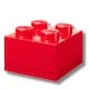 image 5 of LEGO Storage Brick 4 Stud- Translucent Red