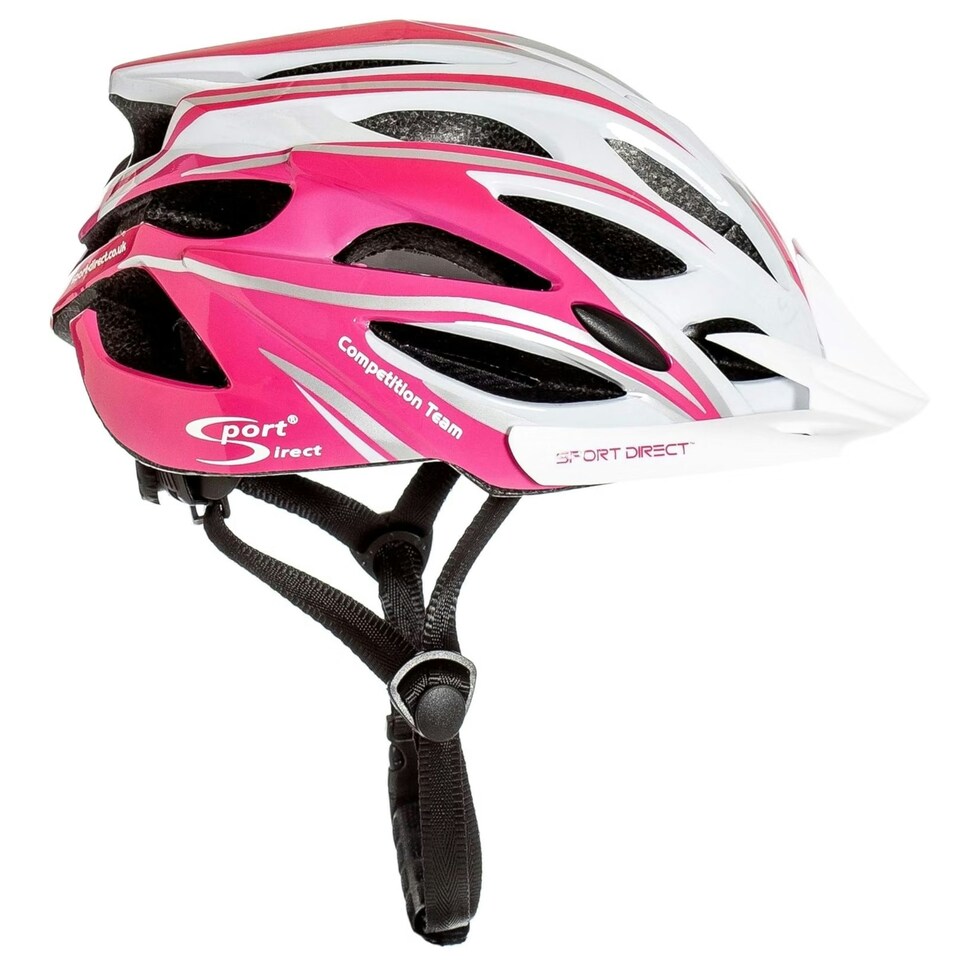 image 1 of Sport Direct Team Comp 24 Vent Bike Helmet Junior Pink/White 52-56cm White | S
