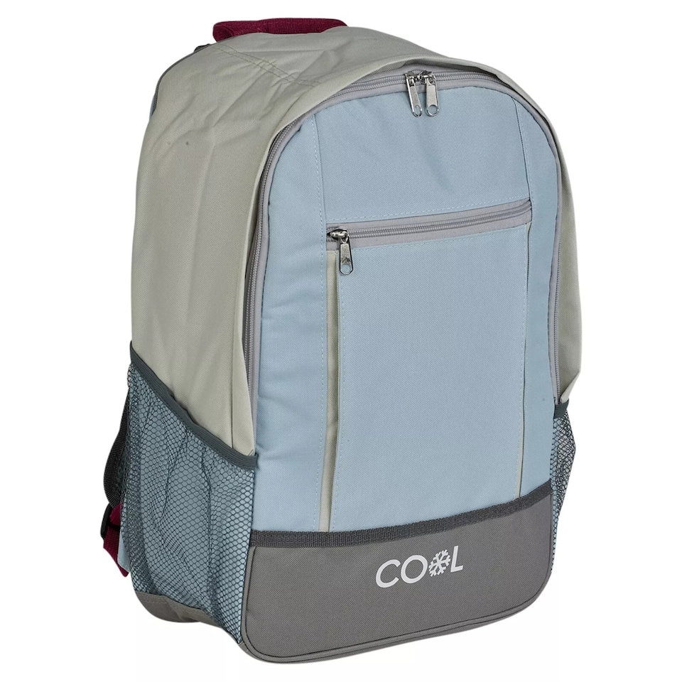 image 1 of Insulated Ice Cooler Shoulder Backpack Rucksack Bag Camping Hiking Picnic | Blue | 20L Blue | 1