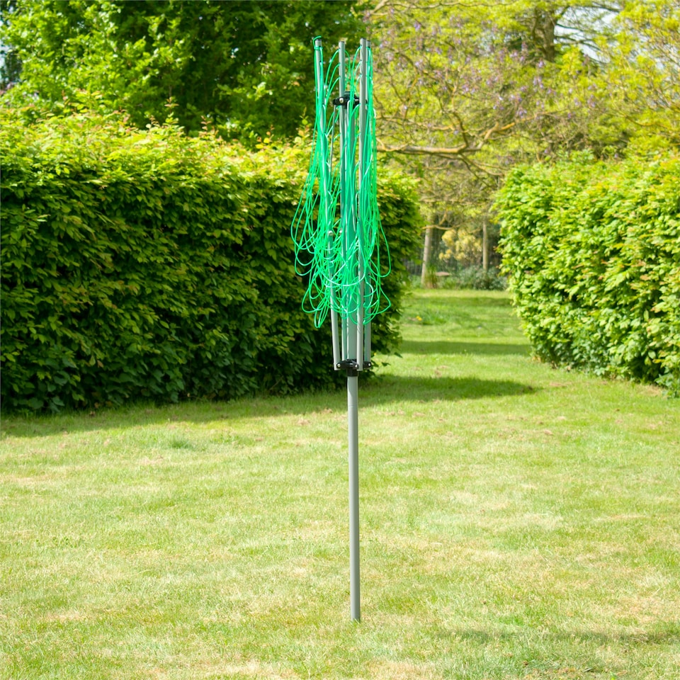image 1 of KCT 4 Arm Rotary Washing Line - 40m Drying Area | Green | Silver