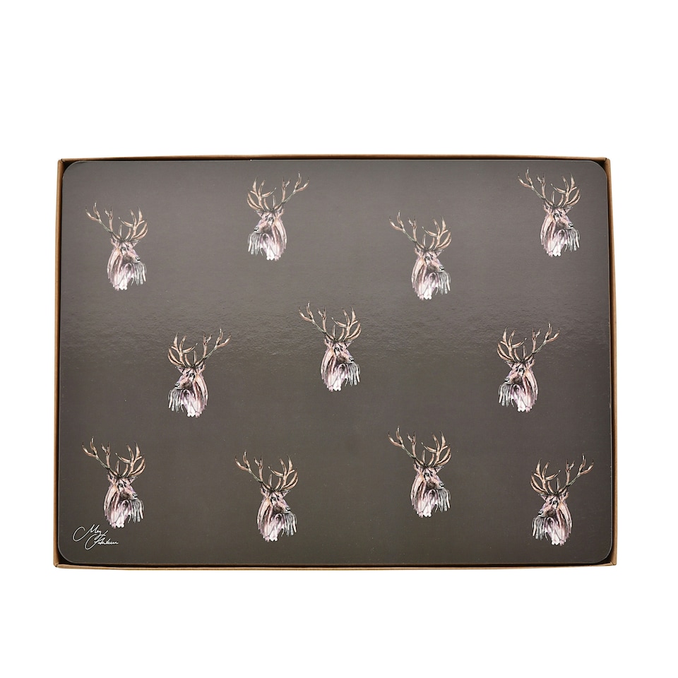image 1 of Meg Hawkins Set of 4 Placemats Stag