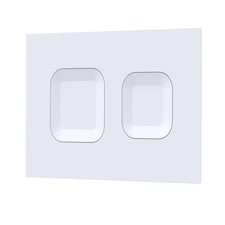 Balterley Square Dual Flush Push Button White