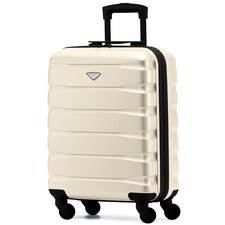 55x40x20cm Ryanair (Priority) TUI, Carry on Cabin Suitcase Hard Shell Approved for 60+ Airlines Cream | Cream/Black | Cabin Bag