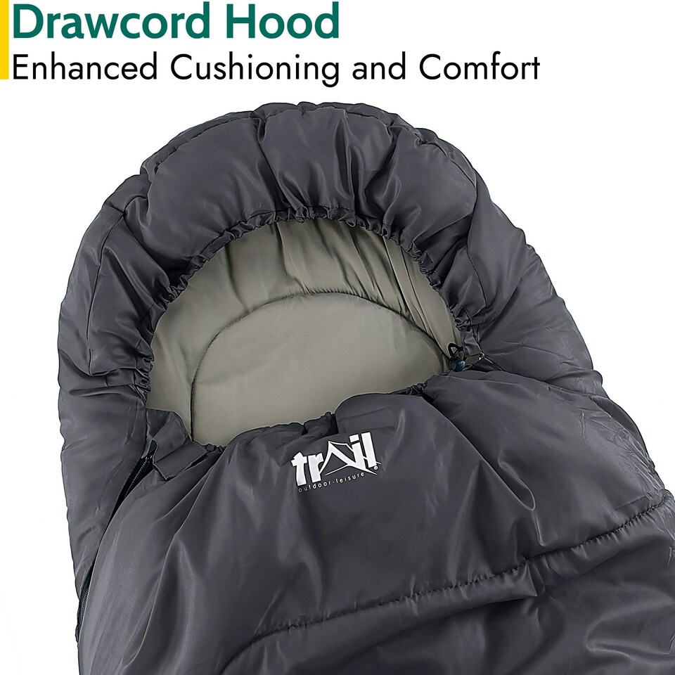 image 1 of Mummy Sleeping Bag - Charcoal