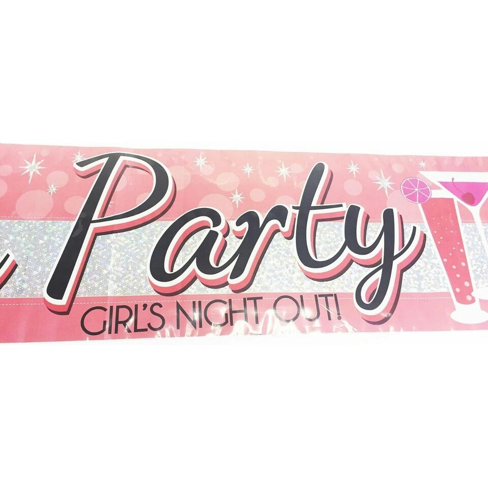 image 1 of Eurowrap Hen Night Wall Banner (Pack of 3) - Pink/Silver - One Size