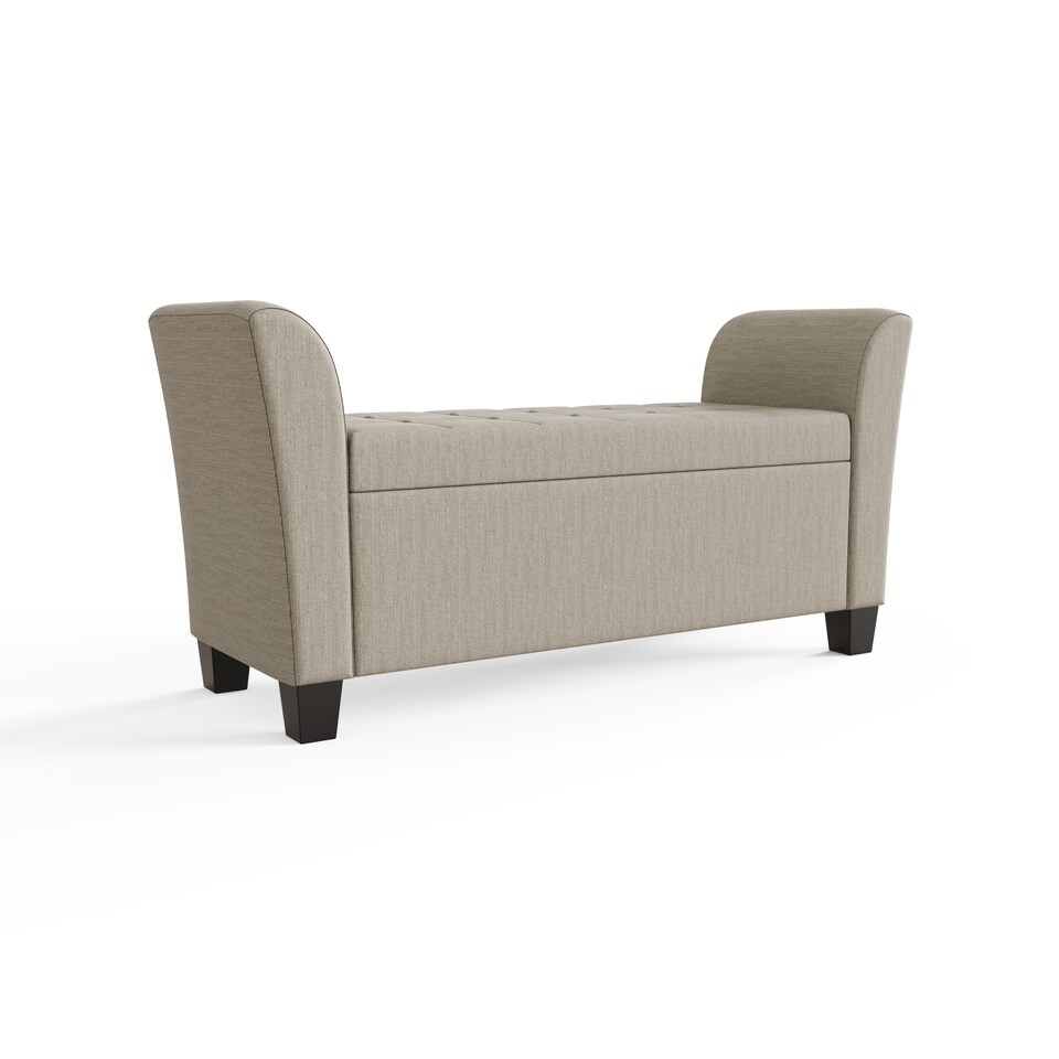 image 1 of Verona Upholstered Window Seat | Cream | Natural