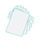 image 1 of Pack of 6 A4 Double Sided Magnetic Erasable MDF Plain Whiteboards With Cyan Border | Green | Cyan
