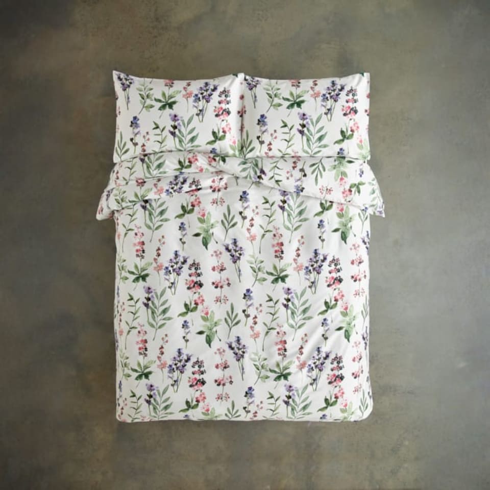 image 1 of Cottage Garden Cotton Duvet Set with Digital Print