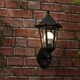 image 1 of ValueLights Mayfair Black Outdoor Wall Lantern With Dusk To Dawn Sensor