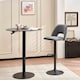 image 4 of SONARA Set of 1 Adjustable Velvet Upholstered Breakfast Bar Stools | Grey
