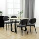 image 2 of HOMCOM Set of 4 Sherpa Dining Chairs Boucle Kitchen Chairs with Back 