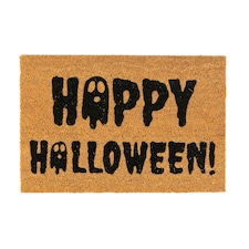 Nicola Spring Halloween Coir Door Mat - 60 x 40cm - Ghost