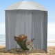 image 2 of Outsunny  2.2M Outdoor Parasol Fishing Umbrella Beach Sun Shelter w/ Carry Bag