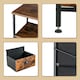 image 7 of COSTWAY 6 Drawers Dresser Organizer 2-Tier  Fabric Storage Brown