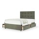 image 1 of Neptune Spring Slate Linen 4 Drawer Divan Set And Pearl Headboard Super King
