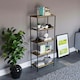 image 2 of Vida Designs Brooklyn 5 Tier Bookcase Industrial Style Display Storage, Dark Wood