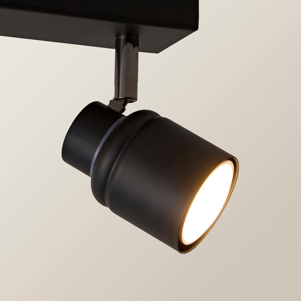 image 1 of ValueLights Benton Black IP44 Bar Bathroom Ceiling Light | Black