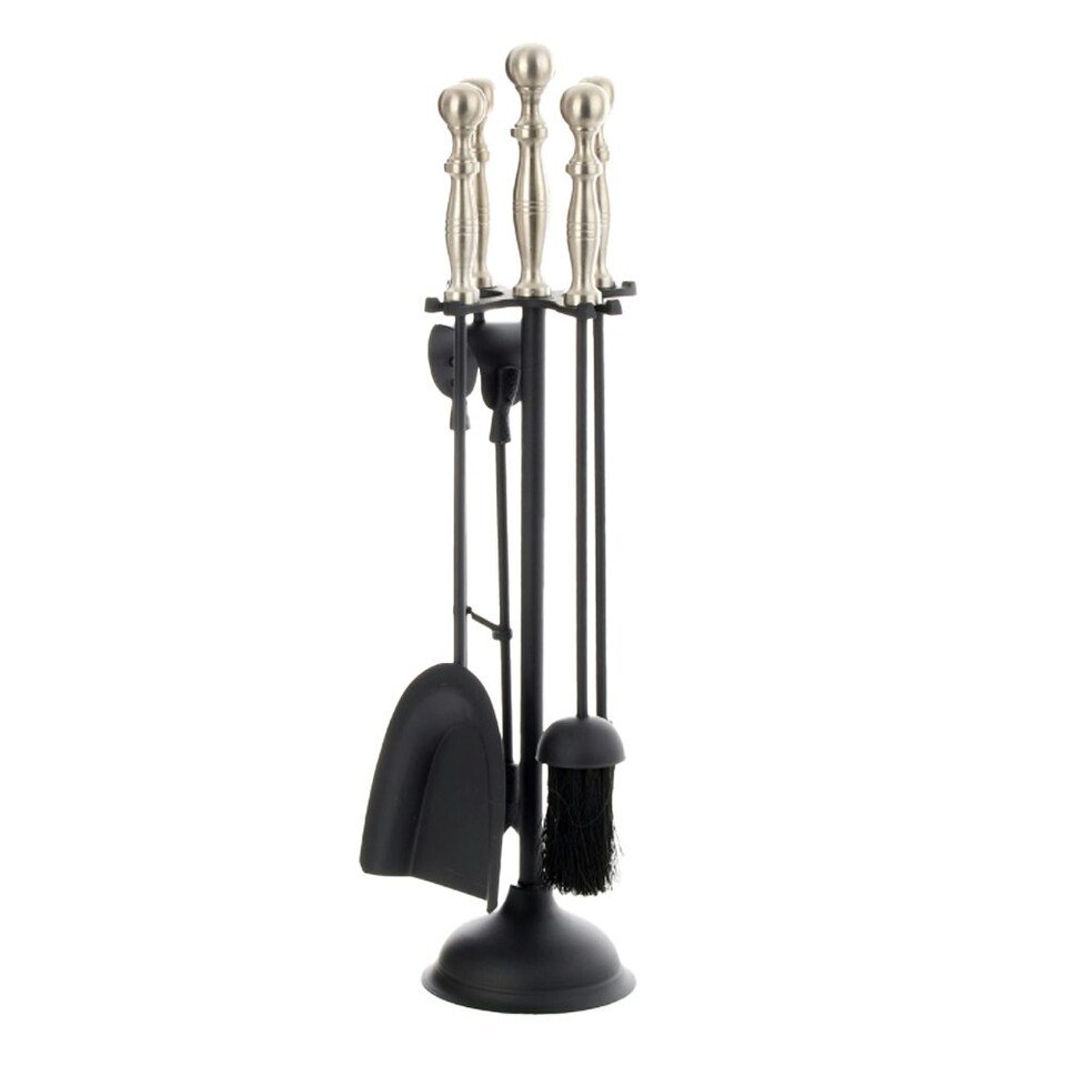 Leecroft Turn Handle Companion Set Black/Pewter 25'' - One Colour - One Size