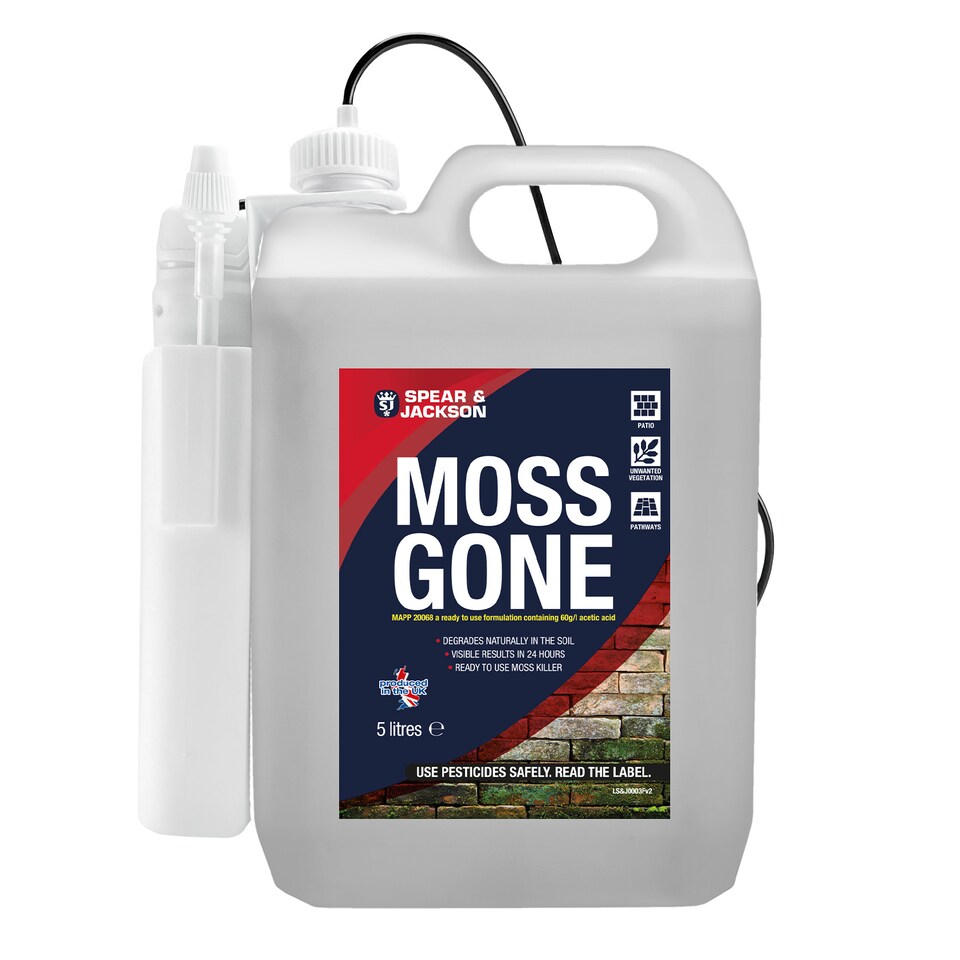 image 1 of Spear & Jackson Moss Gone - Moss Killer 5L + Battery Sprayer