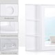 image 3 of HOMCOM Wall Mounted Bathroom Cabinet w/ Mirror Single Door Storage Shelves