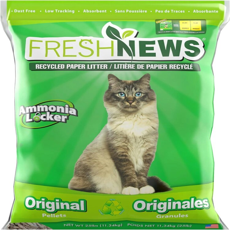 Fresh News Cat Litter Recycled Paper Pellets - 11.36Kg