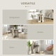 image 10 of HOMCOM Folding Dining Table Foldable Drop Leaf Dinner Table for Kitchen Grey