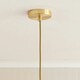image 3 of ValueLights Corinne Twill Spiral Clear Glass Brushed Gold Capped Ceiling Pendant Light Gold
