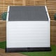 image 6 of 99 x 92cm Samuel Alexander Large Outdoor Plastic Dog House with Raised Bed | Grey | Grey
