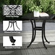 image 5 of Outsunny Cast Aluminium Bistro Table with Umbrella Hole, Black