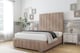 image 2 of Sloomy Langston Mink Naples Deep-Sided Bed Frame With 50" Upholstered Headboard 4'6 Double