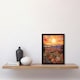 image 2 of La California Sunrise Over San Gabriel Home Decor Black Framed Wall Art Print A4
