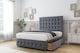 image 3 of Sloomy Berlin Steel Plush Divan Bed With Mattress 2 Drawers Right Side With 26" Strutted Headboard & 12" Matching Footboard 3' Single | Grey | Steel | Single | 1