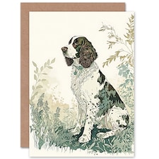 Dog Lover English Springer Spaniel Countryside Animal Greeting Card