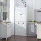 image 2 of HOMCOM Freestanding Kitchen Pantry Cupboard Storage Cabinet with Doors White