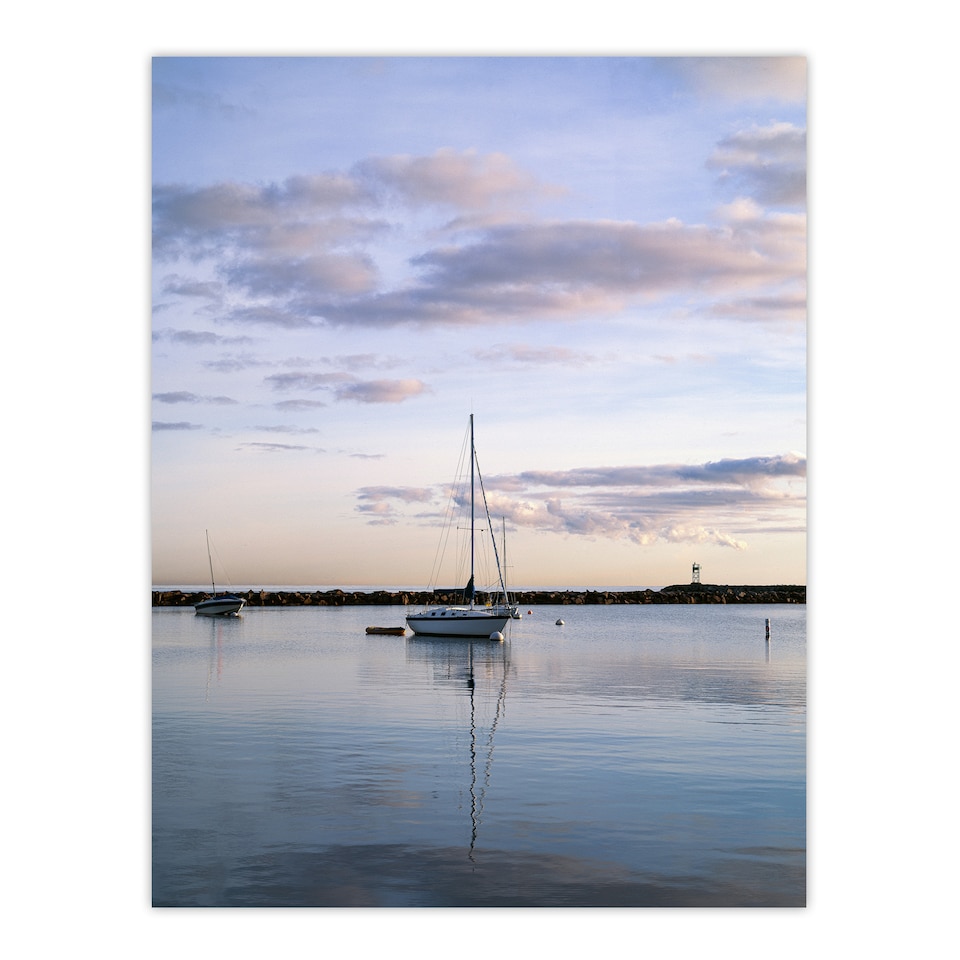 image 1 of Carol M Highsmith Block Island Sailboat Sunset Photo Framed Wall Art Print A3
