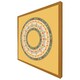 image 5 of Orange circle ornament. round frame (Picture Frame) White | XS