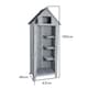image 6 of JSH Bideford Tall 180cm Wooden Garden Storage Shed Unit with Pitched Roof - Grey