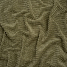 Minerva Core Range Green 5 Wale Velour Rib Stretch Knit Cord Fabric for Dressmaking, 150cm / 59" Wide - per metre